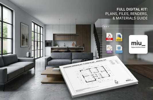 Modern Minimalist Floor Plan _ Digital Kit